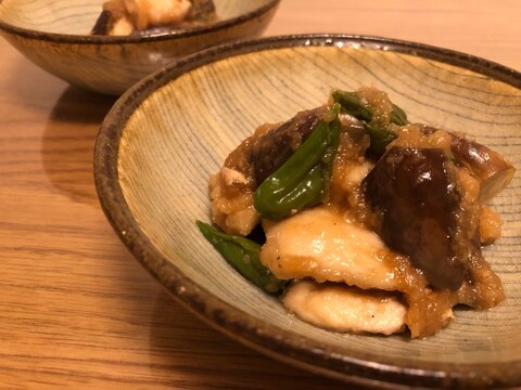 鶏むね肉とナスのみぞれ煮